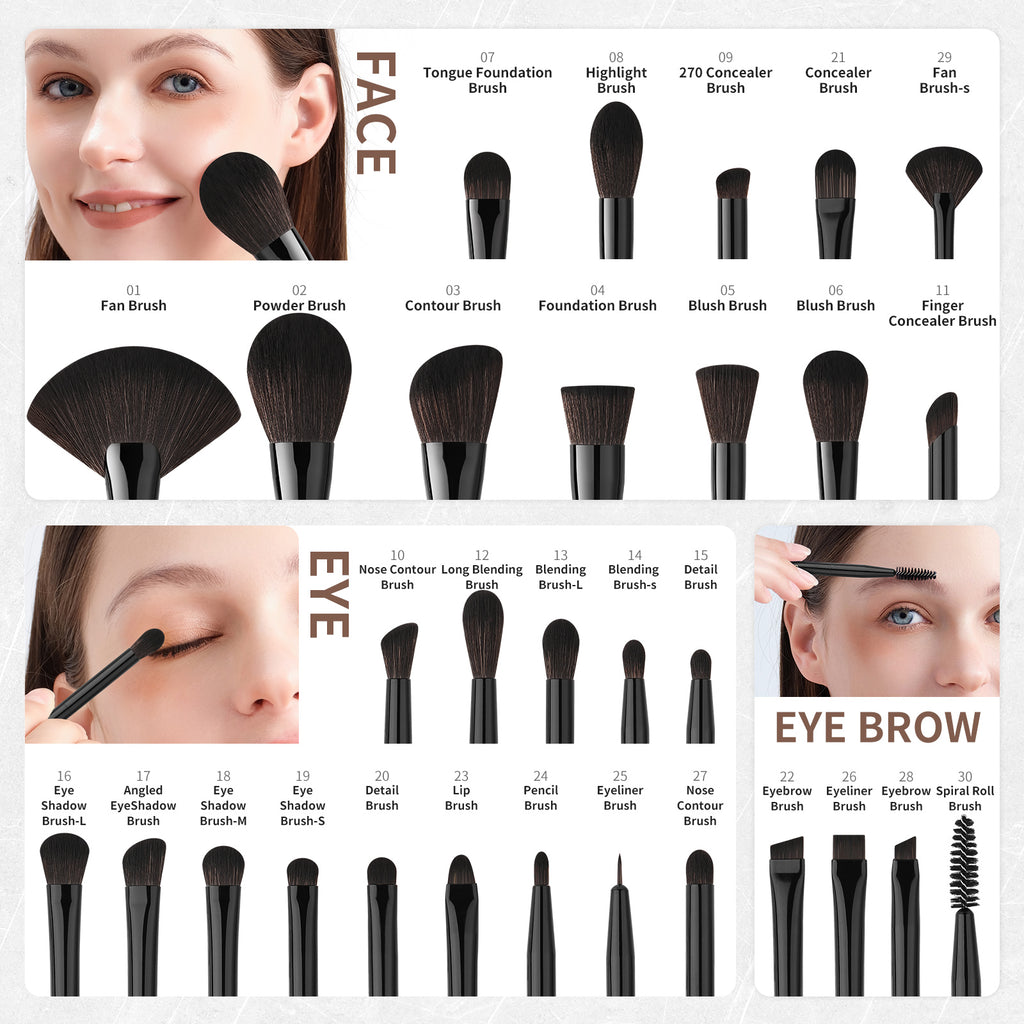 The 19 Makeup Brush Types and How to Use Them