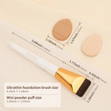 Docolor Ultra-thin Foundation Brush with Two Mini Thumb Puffs