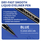 Docolor Dry-Fast Smooth Liquid Eyeliner Pen-Blue